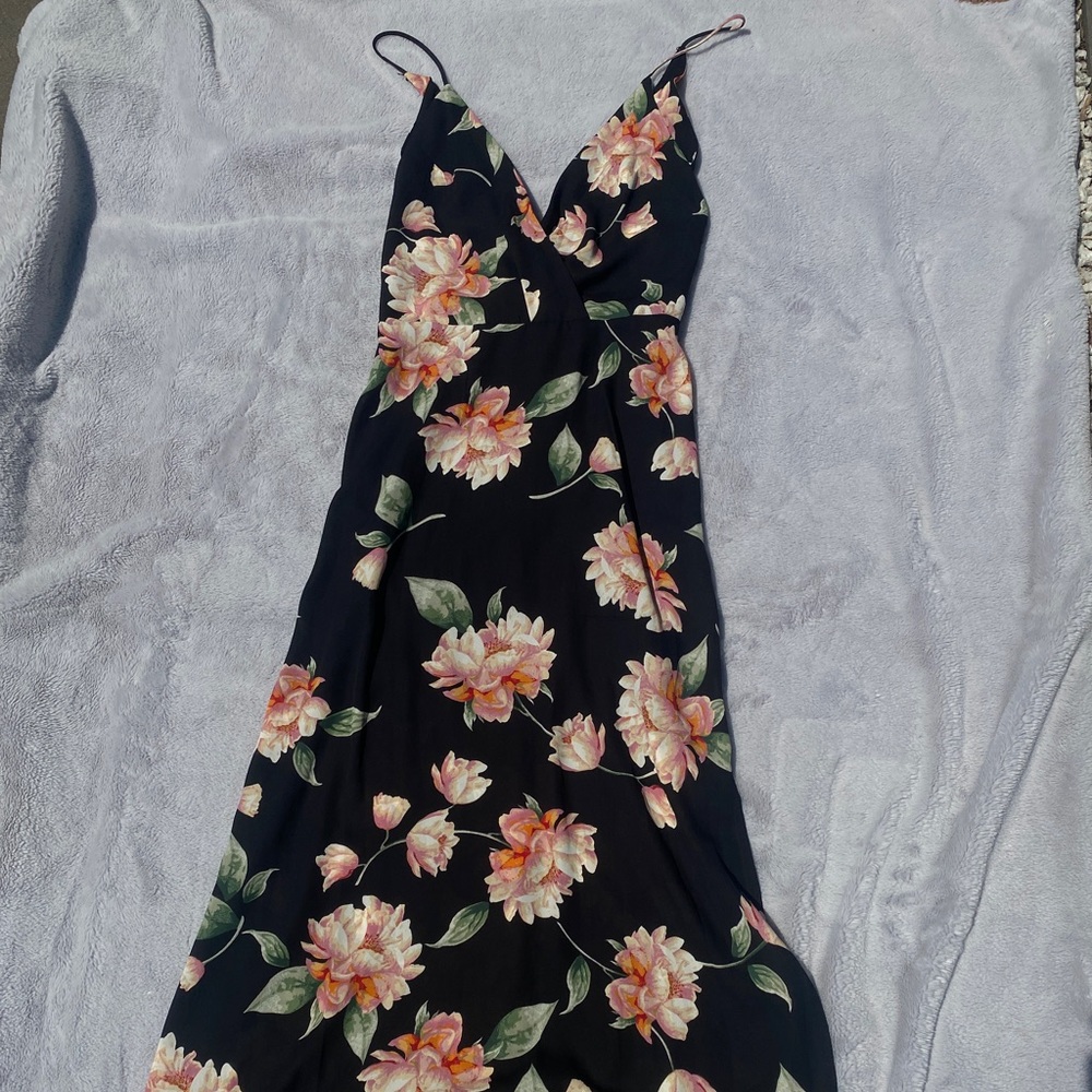 Black Floral Maxi Dress